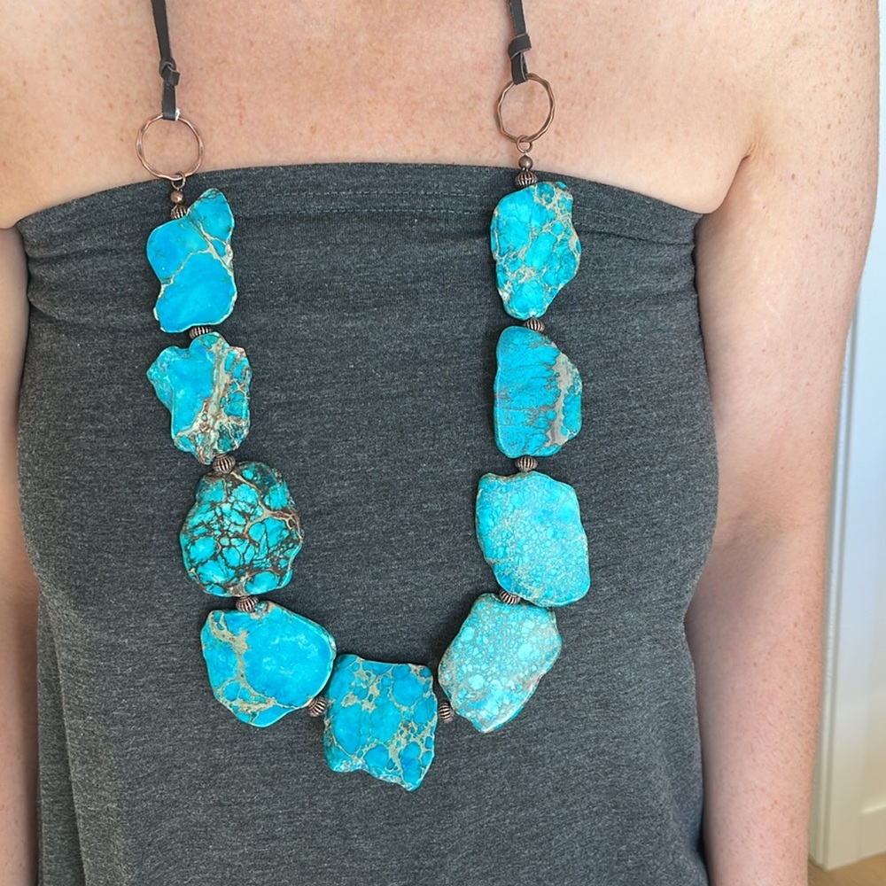 Turquoise Chunky Handmade Necklace